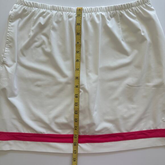 Nike Golf Skort Dri Fit Active Tennis Golf Pickleball Pockets White Womens Large - Picture 12 of 12
